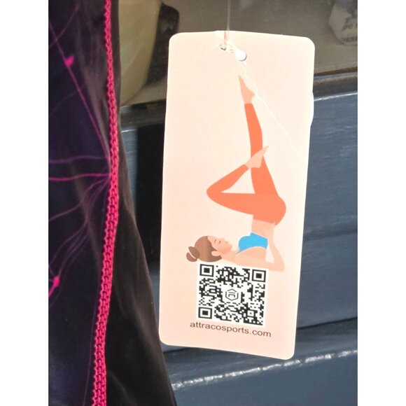 Charmo Womens One-Piece Athletic Swimsuit Med UPF 50+ Pink Geometric Design - Picture 5 of 9